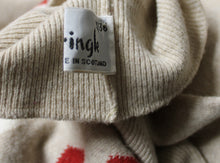 Load image into Gallery viewer, Vintage - Pringle of Scotland - Tan &amp; Rust Diamond Patterned Pull Over Turtleneck Sweater - Approx Small (See Measurements)
