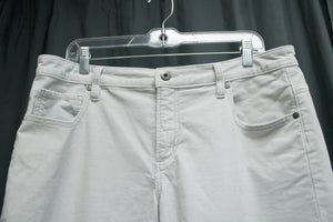 Carve - Cool Toned Light Gray, Corduroy Raw Hem Pants - Size 12