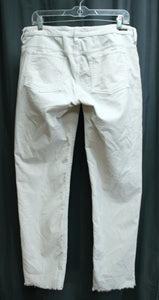 Carve - Cool Toned Light Gray, Corduroy Raw Hem Pants - Size 12