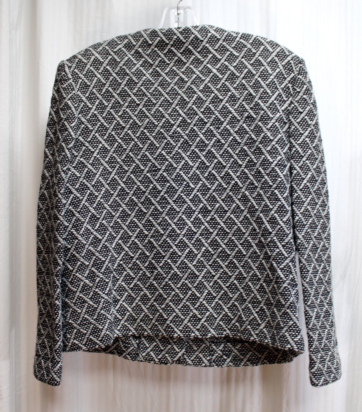 Vintage - Castleberry - Black & White 3D Rope Knit Jacket w/ Unique Buttons - Size 12