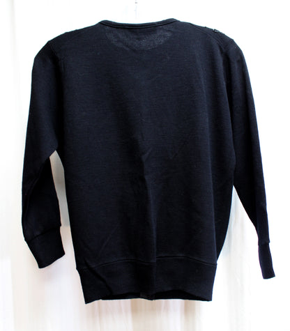 Vintage - Kitty Hawk - Black 3/4th Sleeve Crystal Encrusted w/ Pearl Accents Cardigan Sweater - Size S