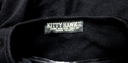 Vintage - Kitty Hawk - Black 3/4th Sleeve Crystal Encrusted w/ Pearl Accents Cardigan Sweater - Size S