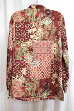 Load image into Gallery viewer, Vintage - Brownstone Studio New York - Bohemian Earth Tones Mixed Print, Button Front Shirt - Size 8