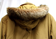 Load image into Gallery viewer, Vintage - Paul et Duffier, Paris - Tan Oversized Parka Coat w/ Removeable Faux Fur Trimmed Hood - Size S (See Measurements)