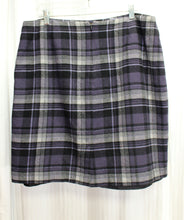 Load image into Gallery viewer, Style &amp; Co - Black, Gray &amp; Purple Wool Blend Skirt - Size 16