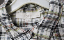 Load image into Gallery viewer, Loft - Flannel, Earth Tone Plaid Long Sleeve Short Dress - Size L Petite