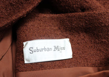 Load image into Gallery viewer, Vintage 1960&#39;s - Suburban Miss - Brown Wool Textured Jacket - Size S (Approx, See Measurements)