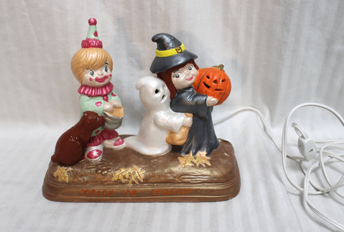 Vintage 1983 - Dunlap Ceramics - Light Up Trick or Treaters (see Note)