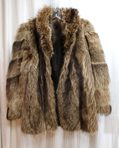 Vintage - Brown Raccoon Coat - Size M (approx) See Measurements 16