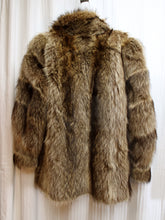 Load image into Gallery viewer, Vintage - Brown Raccoon Coat - Size M (approx) See Measurements 16&quot; Shoulders