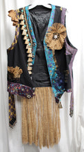 Load image into Gallery viewer, Unique - One of a Kind Art to Wear, Heavily Embroidered, Beaded Embellished Vest - Approx XL 25&quot; Chest (pit to pit)