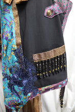 Load image into Gallery viewer, Unique - One of a Kind Art to Wear, Heavily Embroidered, Beaded Embellished Vest - Approx XL 25&quot; Chest (pit to pit)