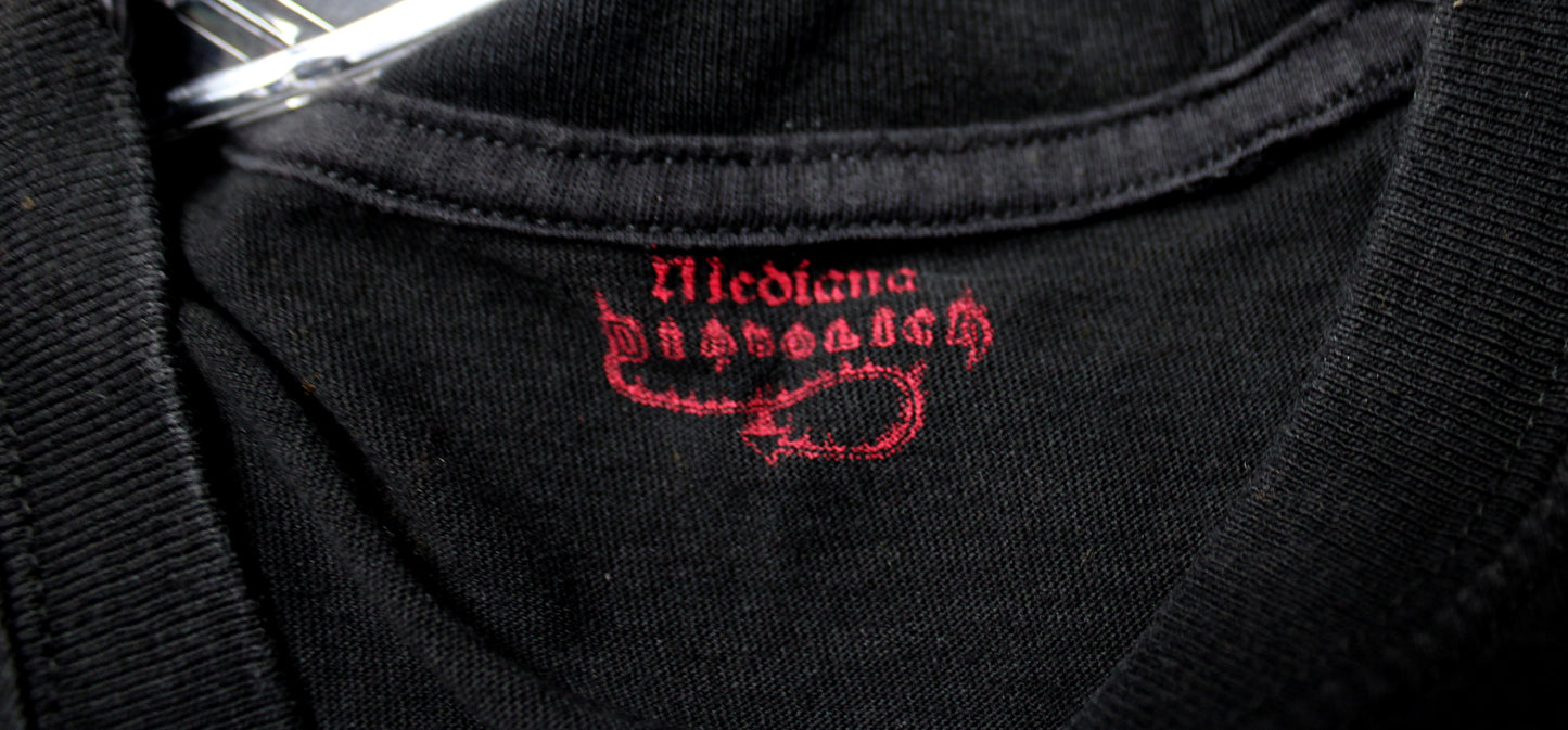 Slayer - Raised Texture w/ Metallic Highlighting, 2 Sided Black T-Shirt - Size S