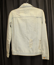 Load image into Gallery viewer, Thread &amp; Supply - Distressed Light Wash Denim Jacket  - Size S