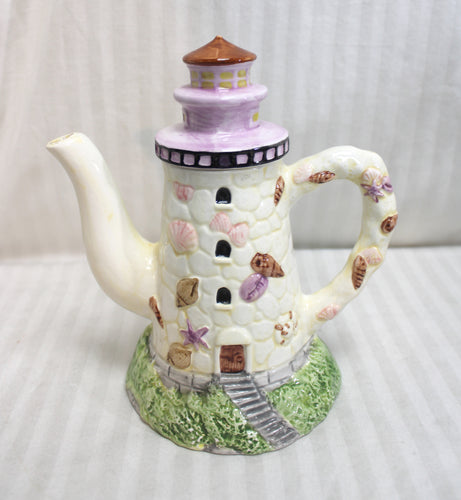 S Fendre for Ganz - Ceramic Lighthouse & Shells Teapot - 8