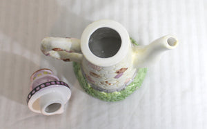 S Fendre for Ganz - Ceramic Lighthouse & Shells Teapot - 8"h