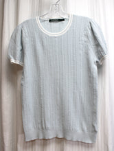 Load image into Gallery viewer, Lauren Ralph Lauren - Light Blue Short Sleeve Light Weight Sweater - Size L