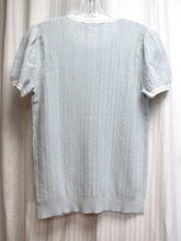 Load image into Gallery viewer, Lauren Ralph Lauren - Light Blue Short Sleeve Light Weight Sweater - Size L