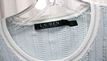 Load image into Gallery viewer, Lauren Ralph Lauren - Light Blue Short Sleeve Light Weight Sweater - Size L