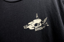 Load image into Gallery viewer, Bones Skate One Corp (Powell Peralta) - 2 Sided Black Cow Skull / Dessert - Black T-Shirt - Size M