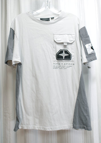 Ace Motel - Time & Space Patch & Pocket, Gray T-Shirt - Size L