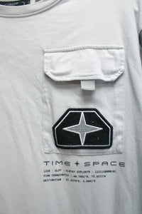 Ace Motel - Time & Space Patch & Pocket, Gray T-Shirt - Size L