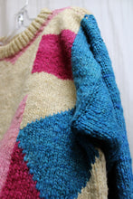 Load image into Gallery viewer, Vintage - Wool Originals - Chunky Geometric Color Block Pullover Wool Sweater - Size L