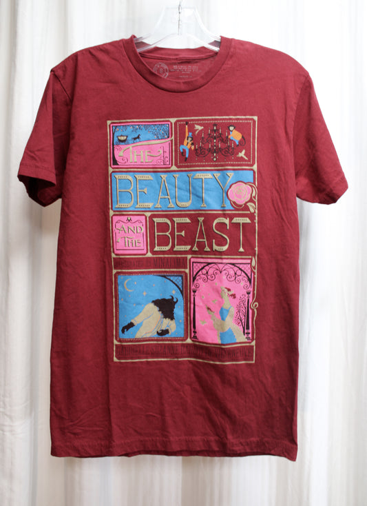 Out of Print - Beauty and the Beast, Gabrielle Suzanne Barbot De Villeneuve  (BOOK) - Brick Red - T Shirt - Size S