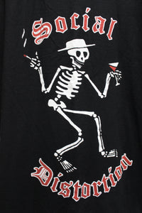 Social Distortion (Punk Band) - Classic Skelly Logo, Black T- Shirt - Size XL