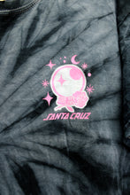 Load image into Gallery viewer, Santa Cruz Skateboards - 2 Sided Black &amp; Blue Gray Tie Dye - Crystal Balls &amp; Scorpion Graphic T-Shirt - Size L