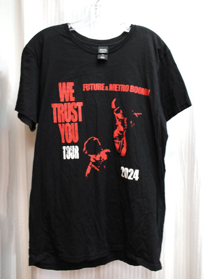 Future & Metro Boomin - We Trust You Tour 2024 (Sacramento, Oakland, Seattle, Portland) - Black T-Shirt - Size L