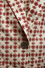 Load image into Gallery viewer, Anne Klein - Natural w/ Red Embroidery, Light Weight Cotton Blazer - Size 10 Petite