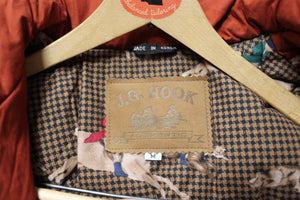 Vintage - J.G. Hook - Rust Oversized Puffer Coat w/ Zip Away Hood - Size M