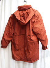 Load image into Gallery viewer, Vintage - J.G. Hook - Rust Oversized Puffer Coat w/ Zip Away Hood - Size M