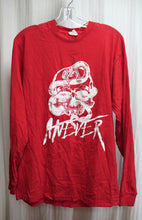 Load image into Gallery viewer, Anever (Metal Core Band, San Jose, Ca.) - Red Long Sleeve &quot;Common Enemy&quot; Front and Sleeve Graphic t-Shirt - Size L