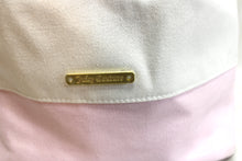 Load image into Gallery viewer, Juicy Couture - Pink &amp; White Shimmer Bow Drawstring Bucket Back Pack