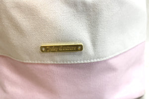 Juicy Couture - Pink & White Shimmer Bow Drawstring Bucket Back Pack
