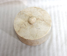 Load image into Gallery viewer, Marble Circular Trinket Catchall Box w/ Lid
