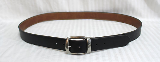 Levi's - Black Leather Belt w/ Silver Hardware - Size 46-48