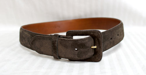 Vintage - Polo Ralph Lauren - Brown Suede Belt - Size 28