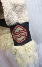 Load image into Gallery viewer, Hell is for Heroes - Tan &amp; Brown Sherpa, Faux Fur &amp; Denim w/ Pattern Sweater Sleeve Inserts &amp; Flower Zipper Pull Jacket- Size M
