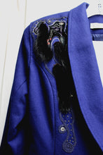 Load image into Gallery viewer, Vintage - January Young - Royal Blue Wool Skirt Suit w/ Fur, Embroidery &amp; Bead Details - Size 9
