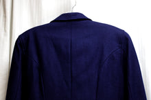 Load image into Gallery viewer, Vintage - January Young - Royal Blue Wool Skirt Suit w/ Fur, Embroidery &amp; Bead Details - Size 9