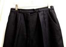 Load image into Gallery viewer, Giorgio Sant&#39;Angelo - Black Wool Creased Pleat Front Pants - Size 8