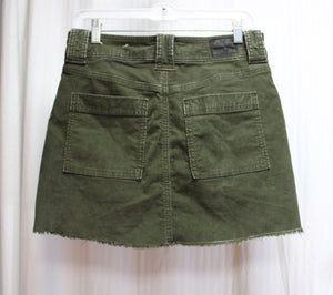 American Eagle - Olive Green Corduroy Utility Cargo Mini Skirt - Size 4