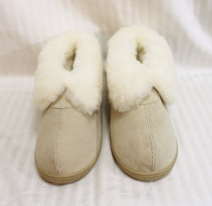 Emu Ridge Australia - Light Beige & Cream Sheepskin Slippers - Size 8
