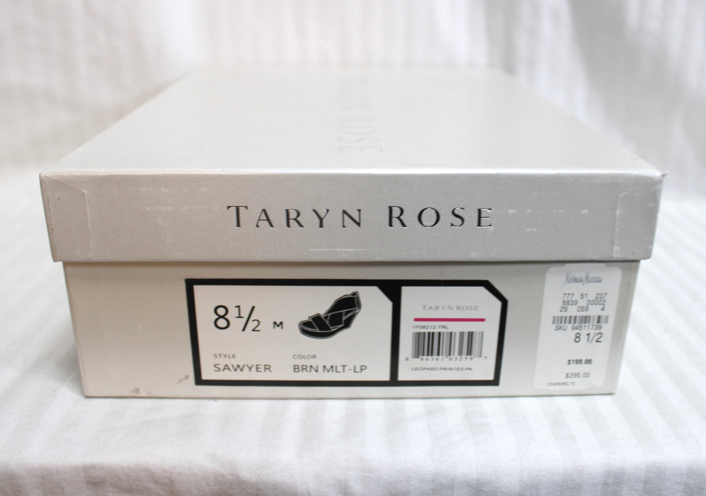 Taryn Rose - Sawyer Brown Leopard Print Patent Leather Wedge Platforms - Size 8.5