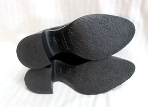 Wonders - Black Chunky Heel Wonderfly Tech Bootie - Size EURO 39 (US 8)