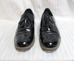 Freda Salvador - Patent Leather Almond Toe Oxford Shoes - Size 9.5