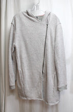 Load image into Gallery viewer, Kut from the Kloth- Gray w/ Black &amp; Pink Fleck, Tunic Length Zip Up Hoodie w/ Knit Lining - Size L